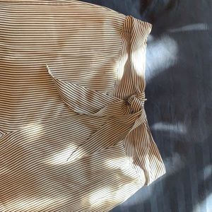 Aqua wide-leg rayon pants